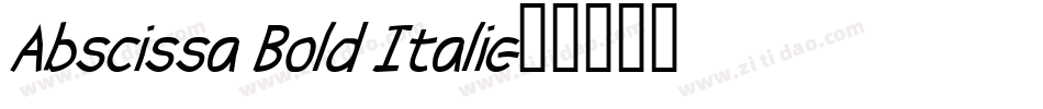 Abscissa Bold Italic字体转换